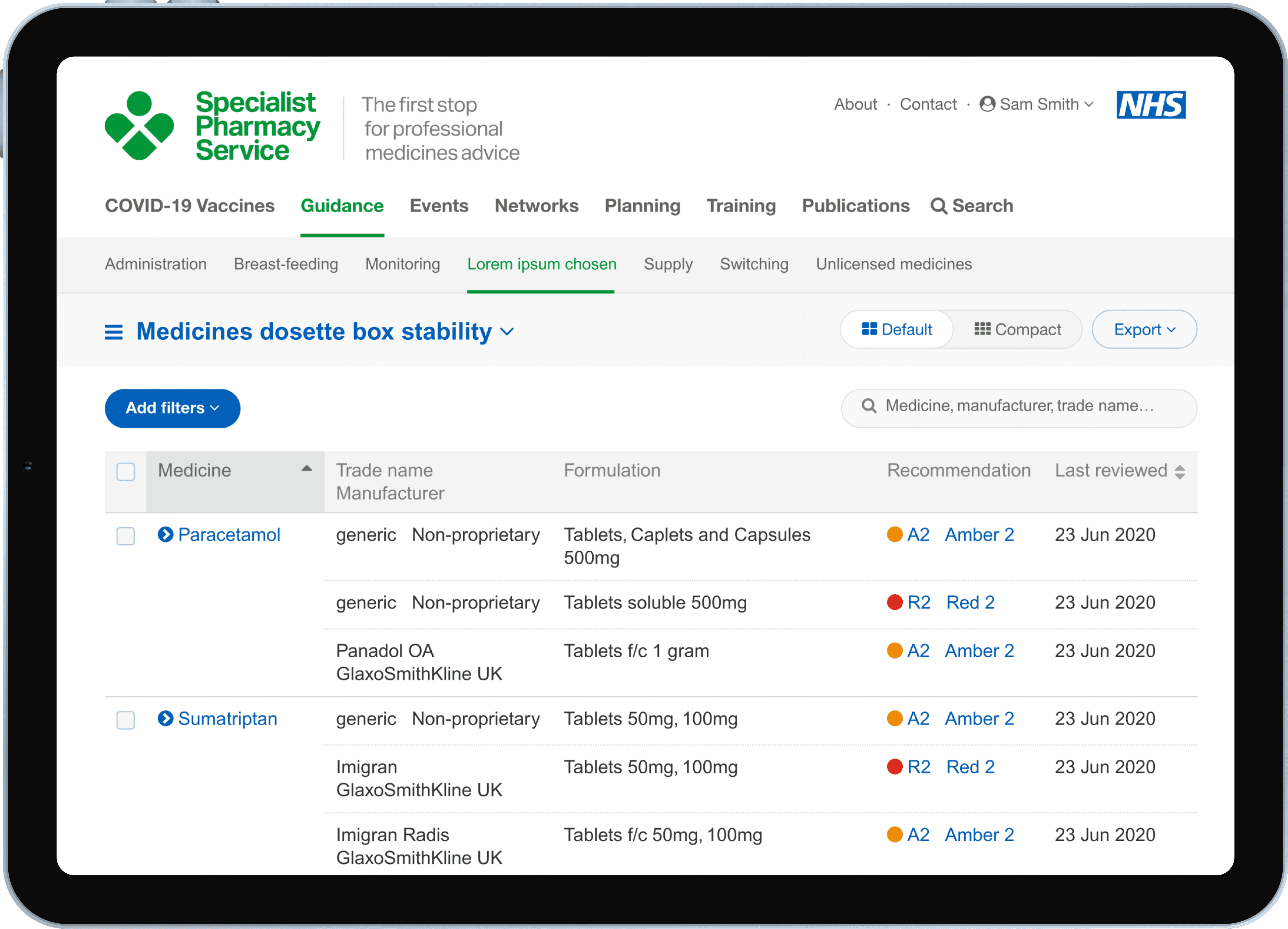 SPS Compliance Aid Tool